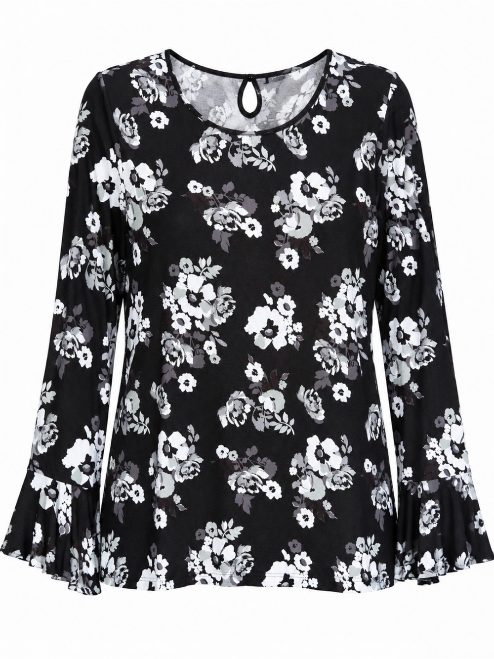 STUNNING Black Floral blouse